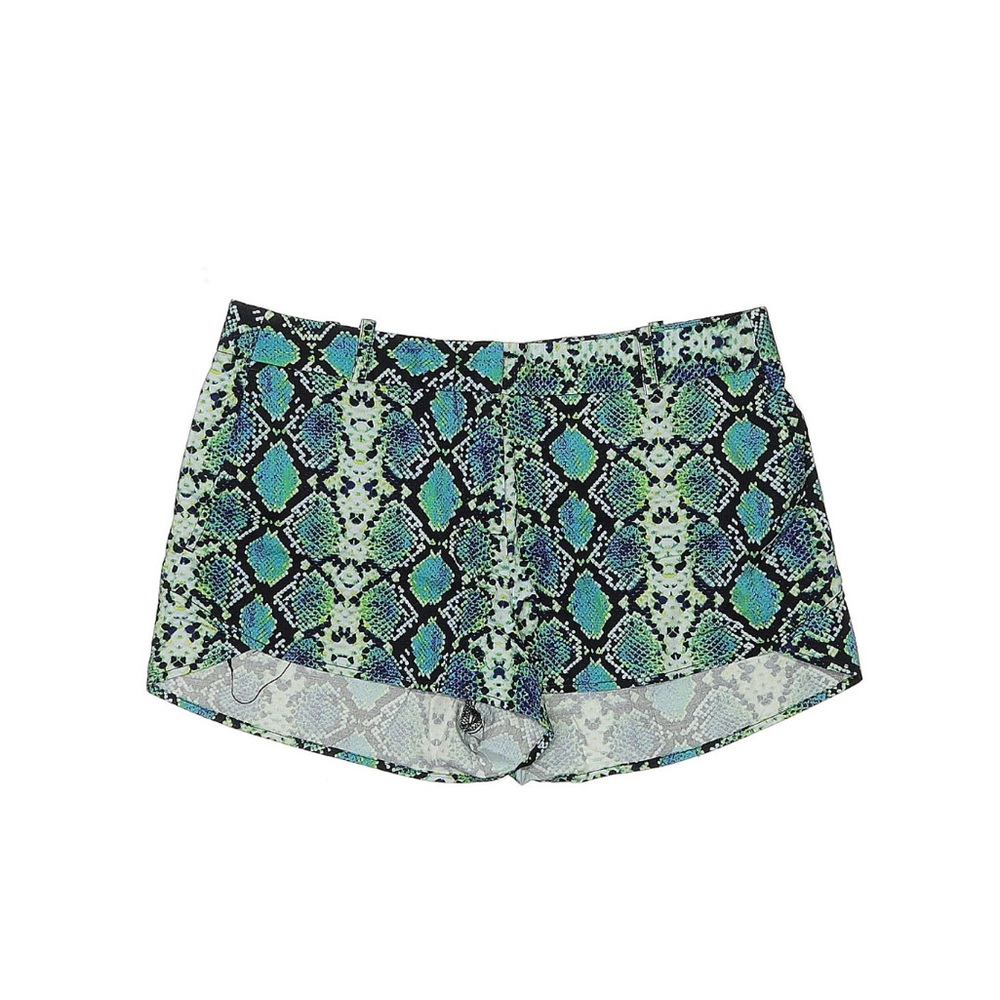 BCBGMaxAzria Snake Print Green and Black Shorts